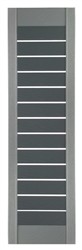 12" Two Tone Open Shaker Panel Vinyl Shutters