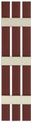 12" Two Tone Open Weave Board-N-Batten Vinyl Shutters