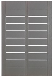14 7/8" Open Shaker Panel Double Wide Vinyl Shutters