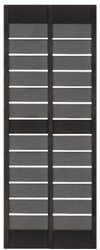 14 7/8" Two Tone Open Shaker Panel Double Wide Vinyl Shutters