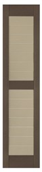 16 1/4" Two Tone Closed Shaker Panel Vinyl Shutters
