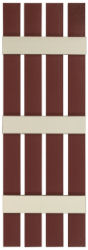 16" Two Tone Open Weave Board-N-Batten Vinyl Shutters
