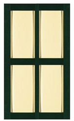 25 3/4" Two Tone Classic Panel Double Wide Vinyl Shutters