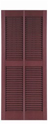 27 1/2" Open Louvered Double Wide Vinyl Shutters