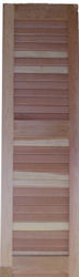 16" Western Red Cedar Open Louvered Shutters