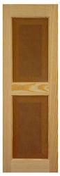 22" Custom Raised Panel Wood Shutters