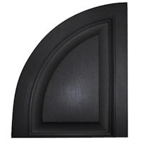 12" Vinyl Raised Panel Quarter Round Arch Top