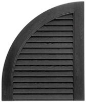 14 1/2" Vinyl Louvered Quarter Round Arch Top