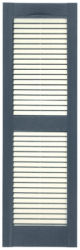 9" Two Tone Open Louvered Vinyl Shutters